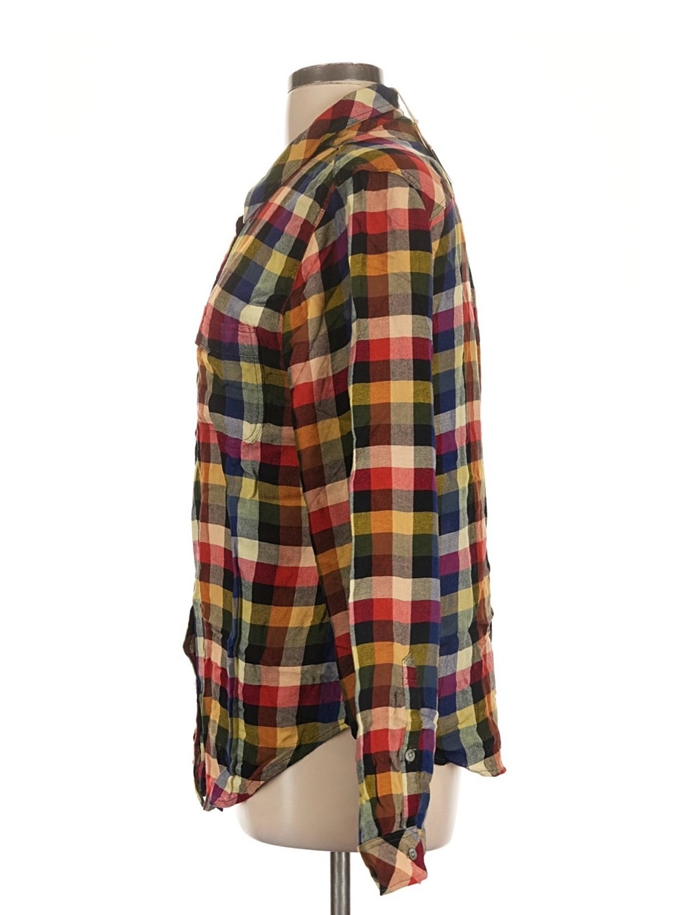 NWT Faherty Check Plaid Piper Button Down Blouse Shirt L New - Picture 6 of 6